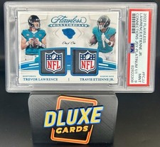 2022 Trevor Lawrence Travis Etienne Flawless Platinum 1/1 PSA *DUAL NFL SHIELD*