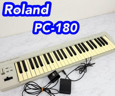 Roland PC-180 MIDI Keyboard Controller 49 Keys w/ Adapter Pedal Tested Used
