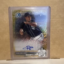 2017 Bowman Chrome - Prospect Auto  Dinelson Lamet Gold Shimmer Refractor /50 