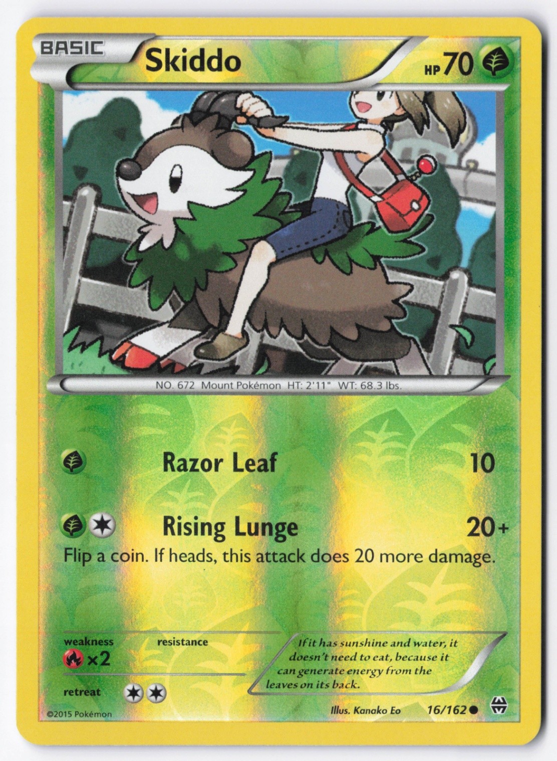 Skiddo Reverse Holo Common XY - BREAKthrough 16/162 NM
