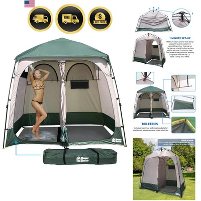 #ad Portable Camping Shower Tent Privacy Changing Room Water Resistant Easy Setup $129.56