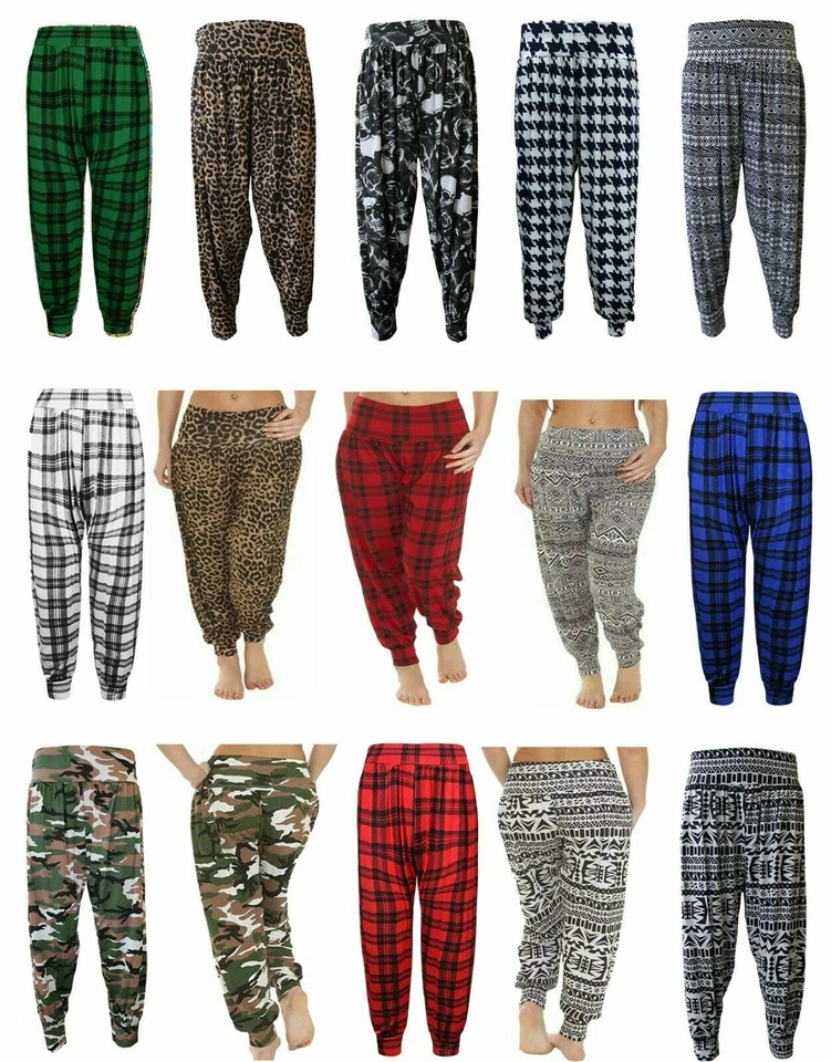 New Womens Harem Ali Baba Long Pants Trousers Ladies Baggy Hareem Leggings Plus - Image 3 of 4