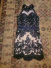 Sherri Hill BLACK LACE CRYSTAL BEADS COCTAIL EVENGING DRESS 6 GORGEOUS!!!