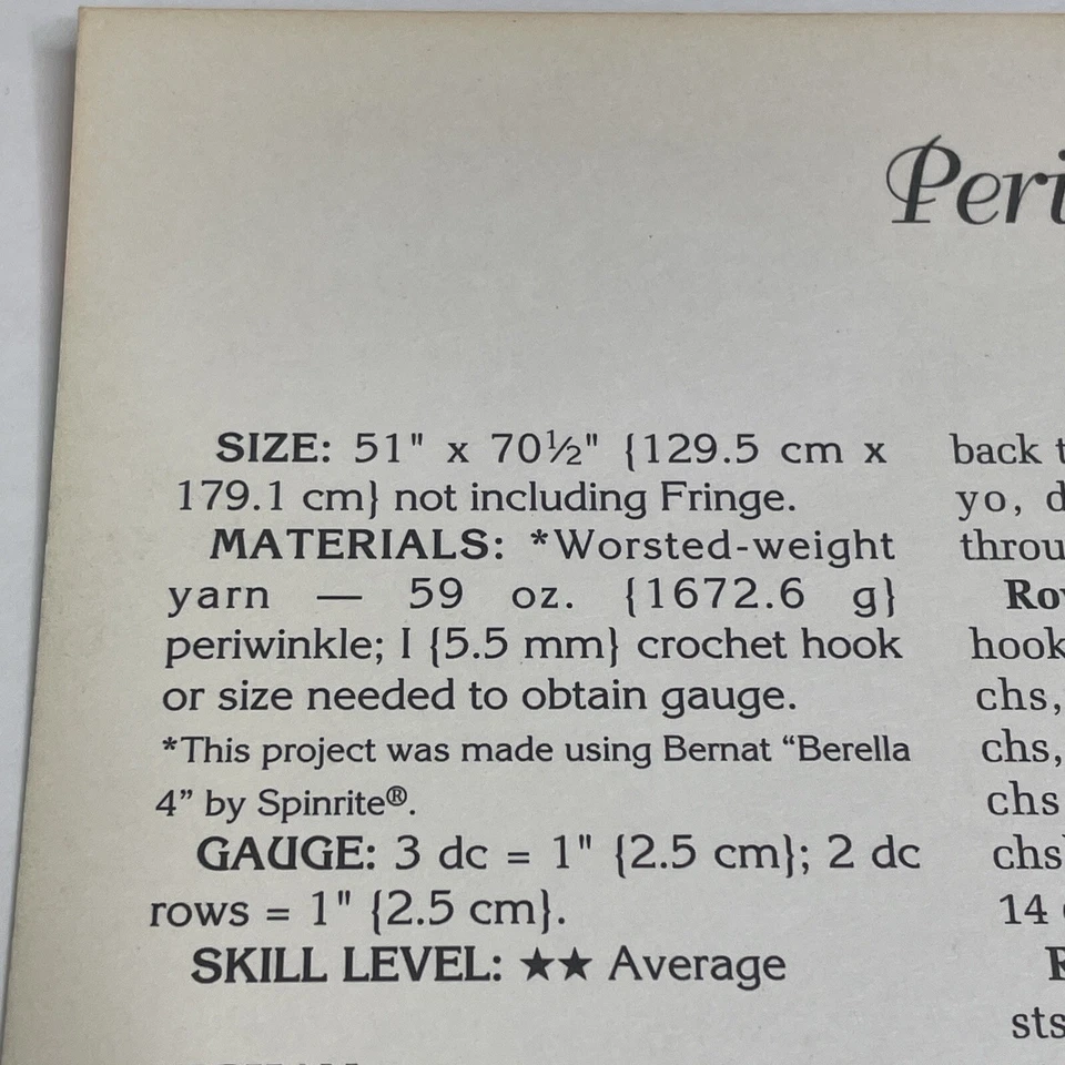 Periwinkle Aran Afghan Aran Heirlooms Crochet Pattern Needlecraft Shop - Image 3 of 4