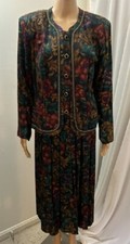 JESSICA HOWARD Vintage 80s EUC Women's Size 14 Midi/Maxi Skirt  Jacket Top Set