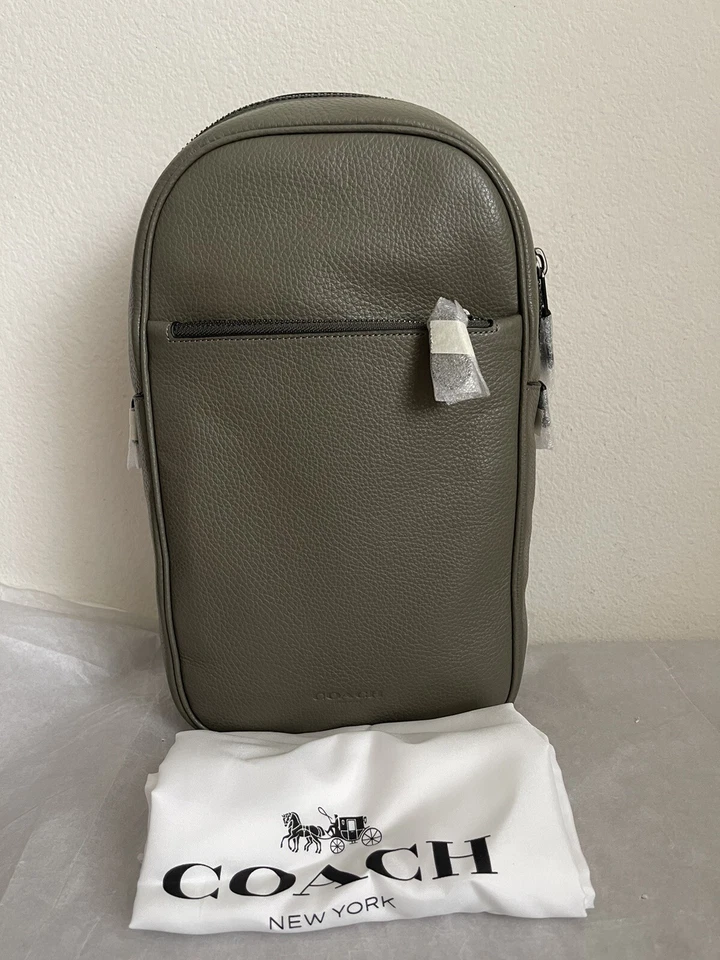 NWT COACH CA348 Metropolitan Leather Sling Bag Army Green (NORDSTROM EXCLUSIVE) - Image 2 of 4