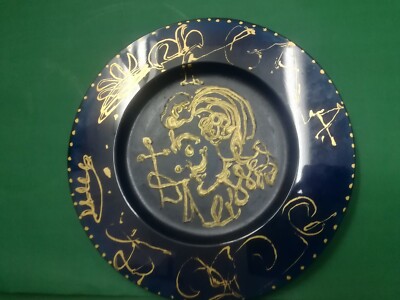 DAUM cristallo disegno di Salvator DALI' piatto in patè de verre