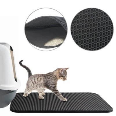 Sweetypet Wasserdichter Katzenklo-Vorleger mit Wabenstruktur, 65 x 45 cm