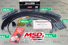 Msd Universal 6 Cylinder 8.5mm Super Conductor Spark Plug Wire Set Black 31173