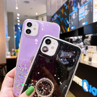 HOT For Xiaomi 11 12 13 Redmi Note 11 12 POCO Glitter Bling Ring Phone Back Case