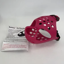 BARKLESS Dog Muzzle for Short Snout Dogs, Soft Silicone Muzzle for Biting Large