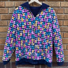 EDDIE BAUER Reversible Sherpa Fleece Jacket Hoodie - Girls Large 14-16 