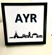 Ayr Skyline Framed Print 15cm X 15cm