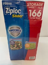 Ziploc Slider Storage Bags Variety Pack, Quart 96 ct., Gallon 70 ct.
