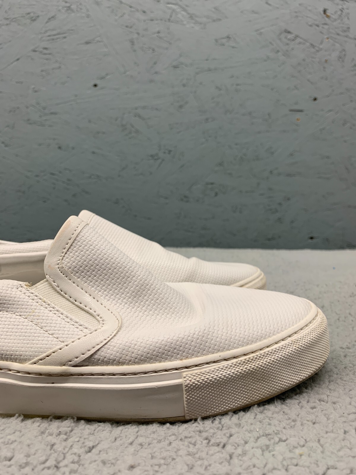 SAOLA ZARA Sneakers Slip On Uomo Taglia 43 Bianco Casual Basso Suola Gomma Texturizzata
