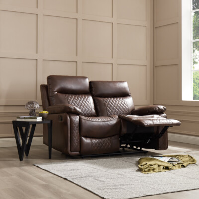 Recliner Sofa Range Armchair and Seater Manual Recliner Sofa Brown or  Black UK