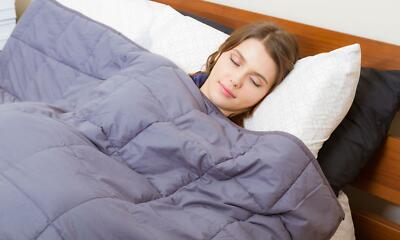 100% Cotton Weighted Blanket Gray Weighted 5lb 7lb 10lb