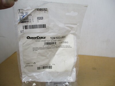 QUICK CABLE 124103 001 GA CRIMP KIT 50AMP GRAY 6 GA 