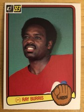 1983 Donruss Ray Burris Baseball Card #36 Expos Mid-Grade EX Rough Edge & O/C