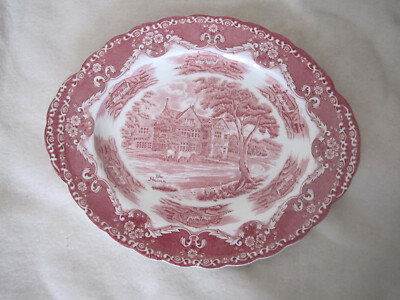 Grindley 31,4 x 25,7 cm Servierteller rot English country Inns