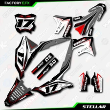 Gray & Red Stellar Graphics Kit fits 21-24 Kawasaki KXF250 Decal Sticker KX250F