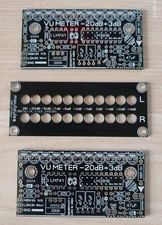 Audio VU Meter Bar 2x10 Leds -20dB+3dB (2xLM3916) STEREO PCB + Black PANEL