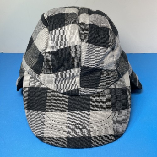 Eddie Bauer Plaid Cap Trapper Hat Fleece Lined Ear Flap Size S/M - Picture 2 of 8