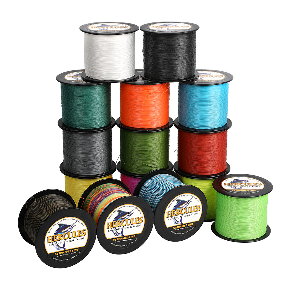 HERCULES 200lbs Strong 8 Strands Test Resistant Abrasion PE Braided Fishing  Line | eBay