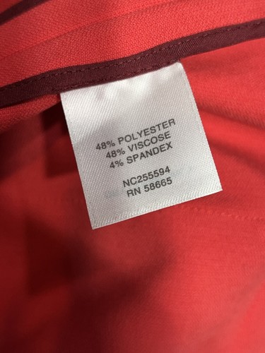 Nordstrom Collection SZ L Women’s Red Jacket Blazer /Pockets - Picture 6 of 7
