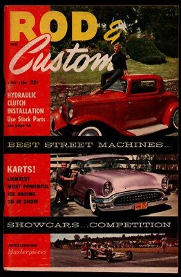 JUNE 1960 ROD & CUSTOM MAGAZINE, KARTING, MODELING, ED ROTH FEATURE