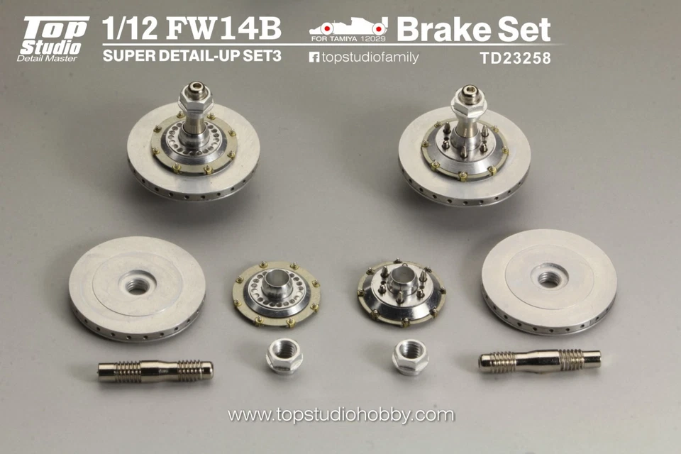 Top Studio 1/12 FW14B Super Detail-up Set 3 - Brake Set Item #TD23258 for Tamiya - Image 4 of 4