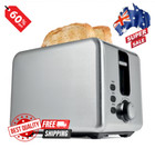 <!--F#f_0-->Toaster 2 Slice Electric Stainless Steel with Wide Slots Crumb Tray Toast Slot<!--F/-->