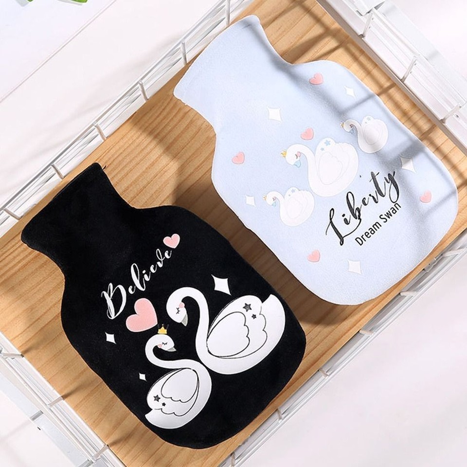 Filled Hot Water Bottle Warm Belly Treasure Plush Covering Hand Feet