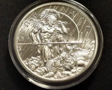 MOLON LABE – TYPE III – 1OZ PURE SILVER – 39MM - SPEARS RAIN DOWN - SPARTAN
