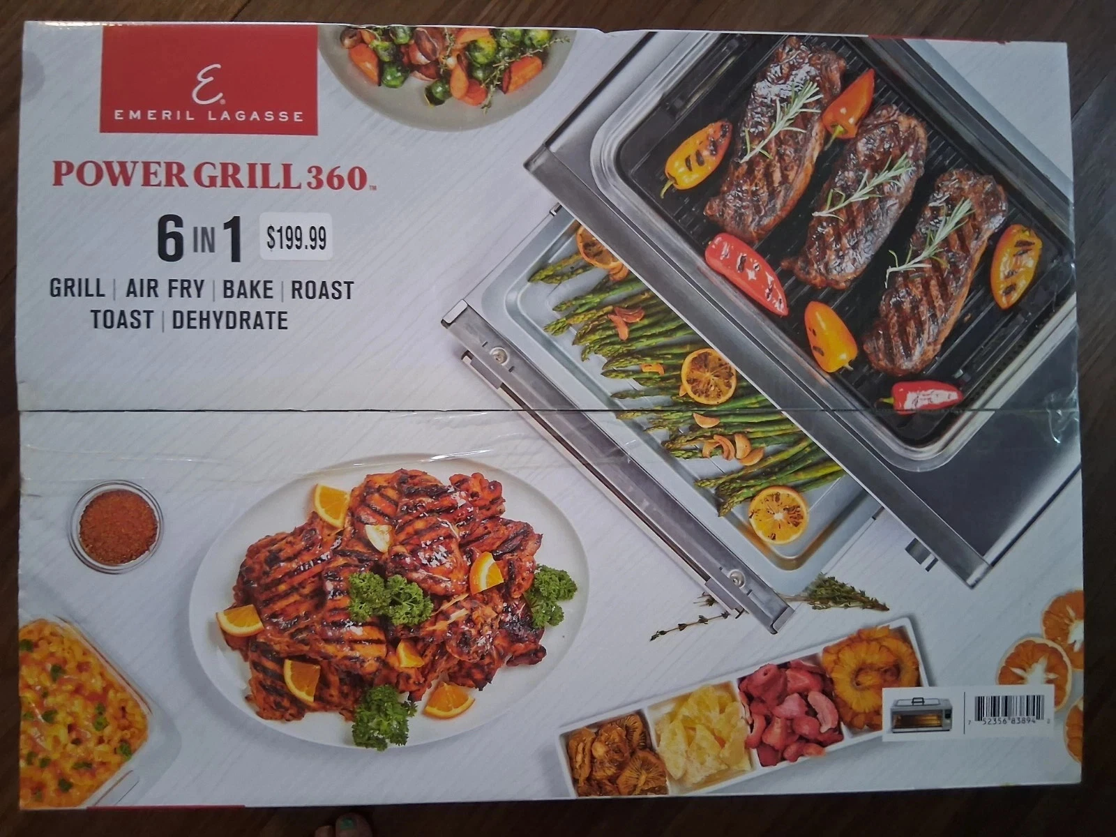 Emeril Lagasse Power Grill 360 6 in 1 Grill/ Air Fry/Bake/Roast/Toast/Dehydrate