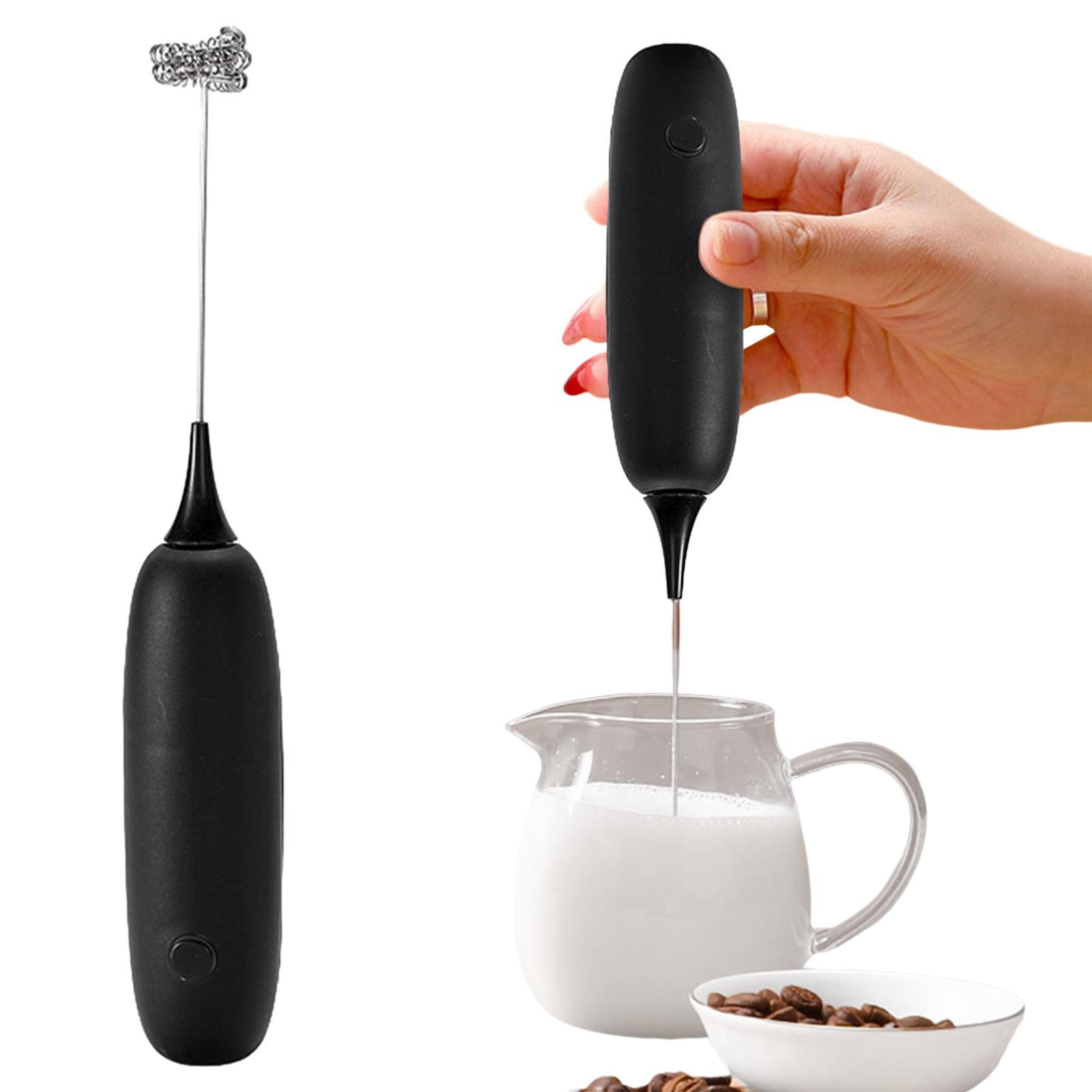 Milk Frother Electric Handheld Foam Maker Whisk Drink Mixer for Lattes Matcha-image