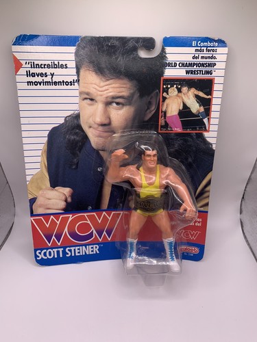 WCW Galoob Scott Steiner carded moc spainish card ...