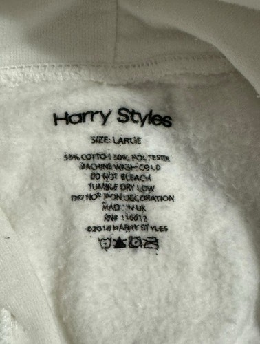 Harry Styles HARRY TREAT PEOPLE WITH KINDNESS Hoodie Sweatshirt White Sz Large - Picture 6 of 6