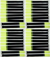 40x Hook and Loop Cable Ties 16cm x 16mm Neon Yellow Hook and Loop Cable Hook and Loop Eyelet