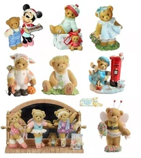 CHERISHED TEDDIES by ENESCO, HAND PAINTED, STONE RESIN, TEDDY BEAR FIGURINES