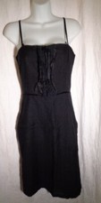 ZARA Women dress  med  black wool strapless NWT