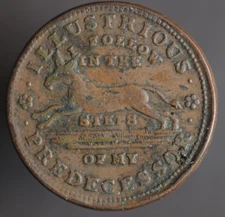 1837 Hard Time Token, Turtle Holds Sub Treasury, Follow my Predecessor