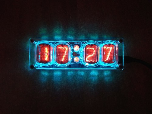 Clock with nixie tubes in-12a in-12b *USA warehouse LED backlight Tubes included - Picture 7 of 12