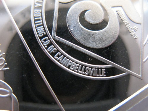 1-OZ..SILVER .999 RARE (CAMPBELLSVILLE KY.) COCA COLA 75TH ANNIVERSARY BAR+GOLD - Picture 7 of 10