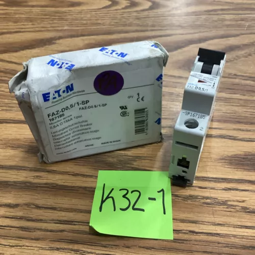 EATON FAZ-D0,5/1-SP 240/415V 0.5A Circuit Breaker New 🟣