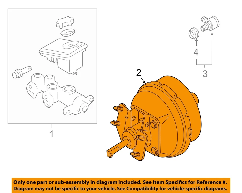 Booster de freno eléctrico usado se adapta a: Chevrolet Cavalier 1999 grado A Foto 3 de 4