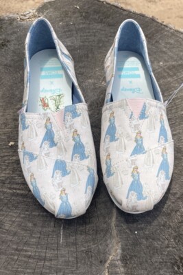 Princess Shoes Disney Toms For Women TOMS X DISNEY Blue Princess