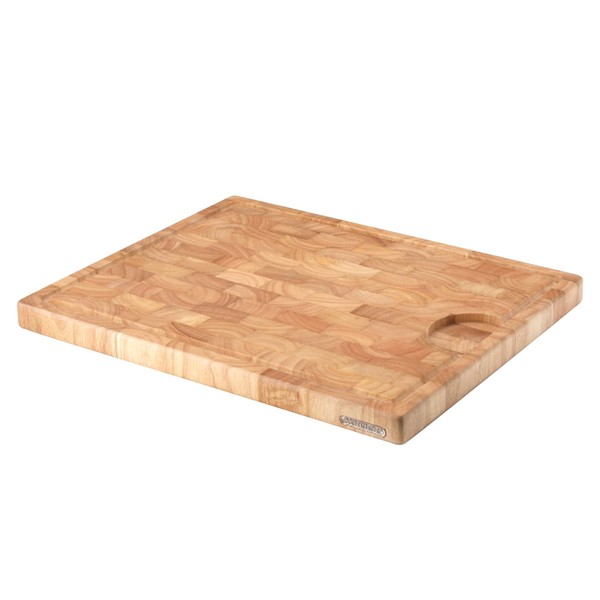 Continenta Tranchierbrett / Schneidebrett 42 X 34 X 2,7 Cm Gummibaum-Stirnholz-image