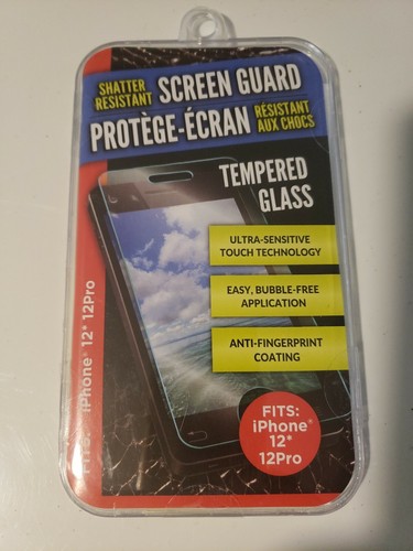 iPhone 12 12Pro Screen Guard Shatter Resistant Tempered Glass Protector - Picture 2 of 4