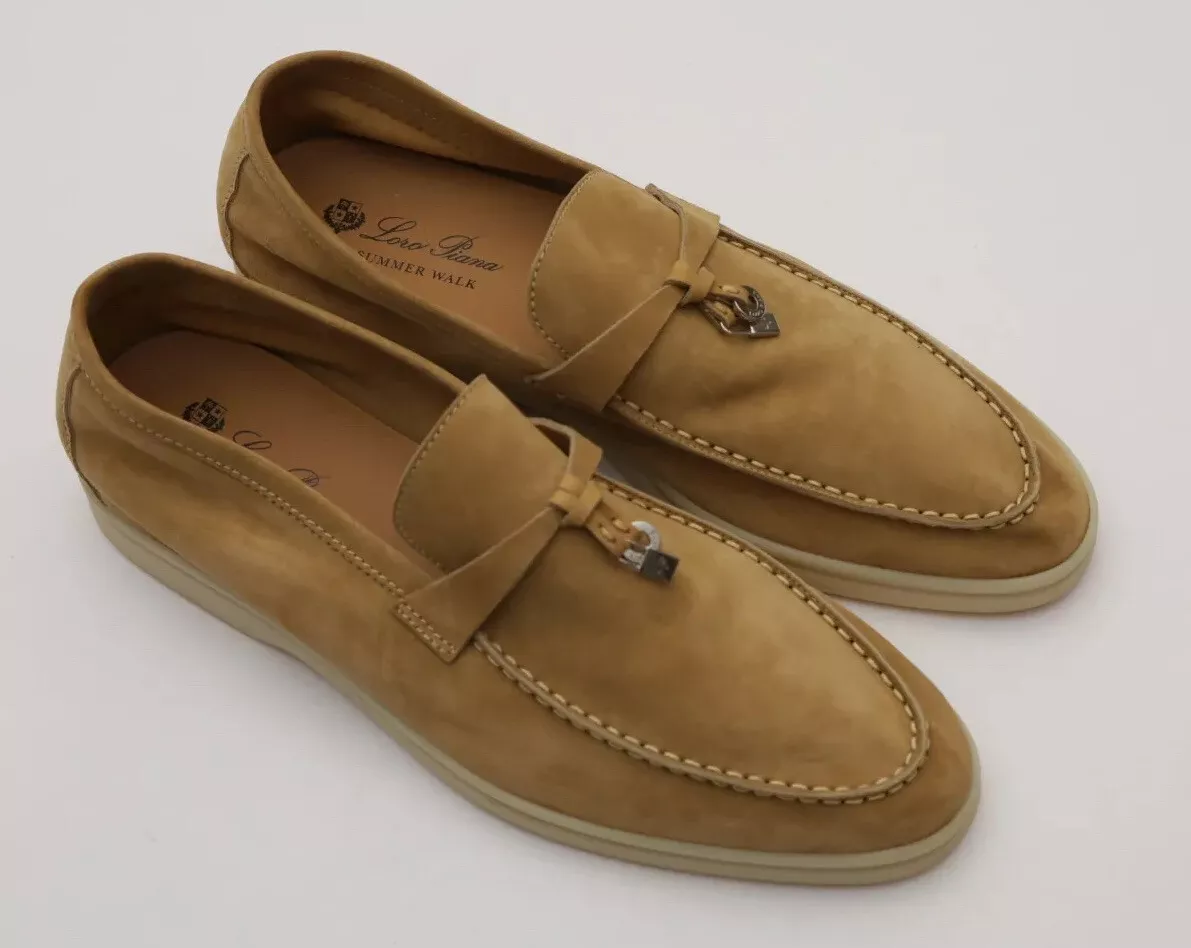 Loro piana summer store charms walk suede loafers